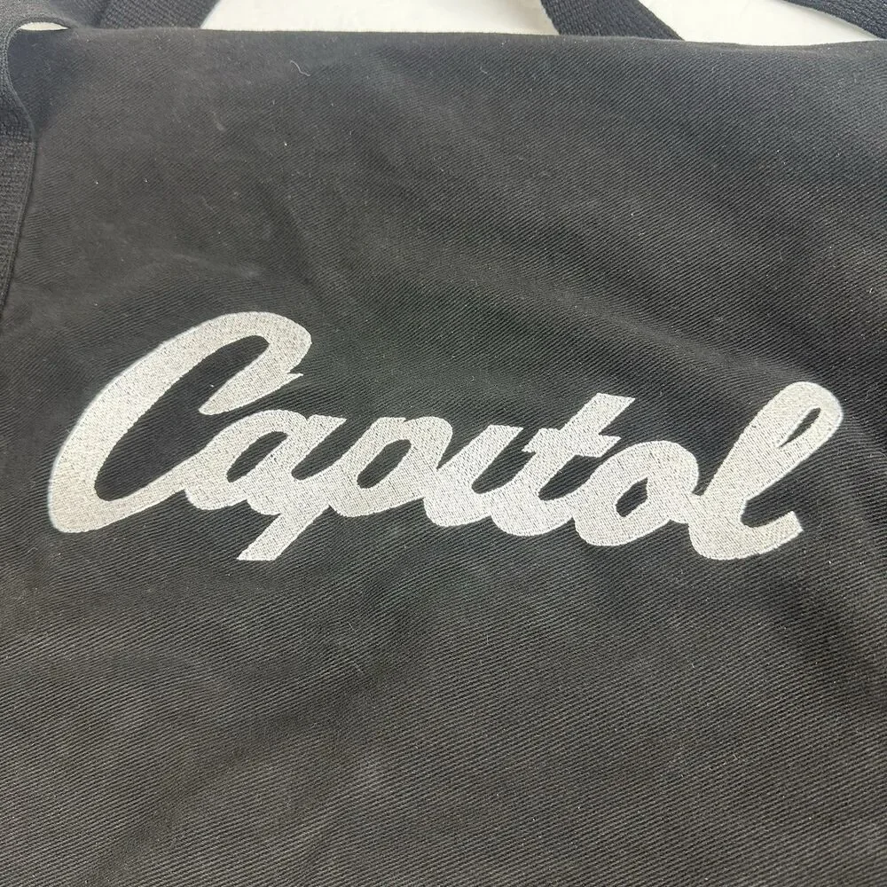 Capitol Records Embroidered Logo Black Los Angeles Apparel Duffle Bag 26